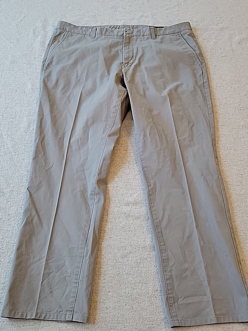 Bonobos Chino Pants Men's 38x30 Slim Gray Straight Leg Pleated Casual Golf - Picture 2 of 9
